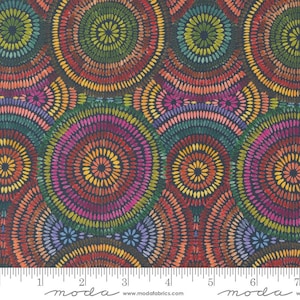 Floribunda Yardage Groove Thang Blenders Midnight by Create Joy Project, Sold in 1/2 yard increments, Moda Fabrics, 39806 14