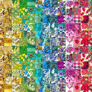 Vintage Soul Yardage Patchwork Ombre Rainbow by Cathe Holden, Sold in 1/2 yard increments, Moda Fabrics, 7430 11