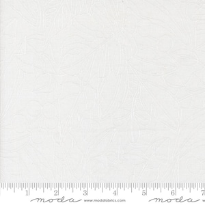 Botany Yardage Greenery Leaf Paper White Tone on Tone by Alli K Design, Sold in 1/2 yard increments, Moda Fabrics, 11551 21