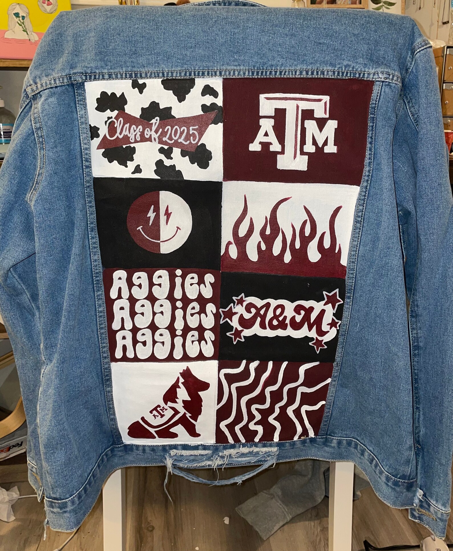 Custom Painted Jean Jacket Etsy