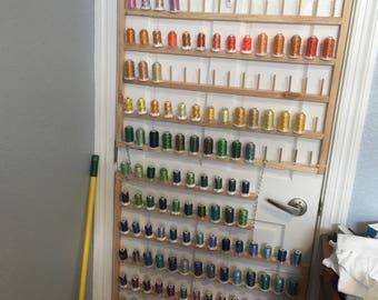 Over the door spool thread rack