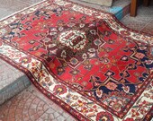 Home Decor Oushak Style Handwoven Wool Rug, Farmhouse Decor, Living Room Rug, Rug, Distressed Boho Rustic Decor, Persian Area Rug 6.4 4.1ft