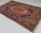 Home Decor Oushak Style Handwoven Wool Rug, Farmhouse Decor, Living Room Rug, Rug, Distressed Boho Rustic Decor, Persian Area Rug 8.4x4.7ft