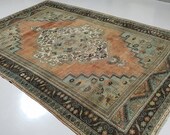 Home Decor Oushak Style Handwoven Wool Rug, Oriental Design Living Room Rug, Distressed Boho Rustic Decor Persian Style Floor Rug 10.4 6.6ft