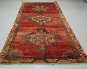 Home Decor Oushak Style Handwoven Wool Rug, Farmhouse Decor, Living Room Rug, Rug, Distressed Boho Rustic Decor, Persian Area Rug 11.3x4.7ft
