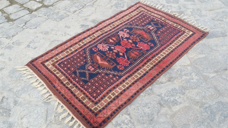 Boho Rustikal Dekor Originalzustand Nomadischen Handgewebter Kelim