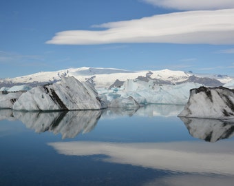 Framed Glacier Lagoon, nature photography from Iceland