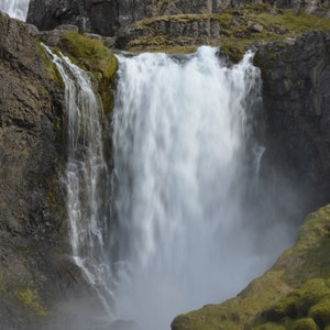 Framed Icelandic Waterfall, nature photography from Iceland