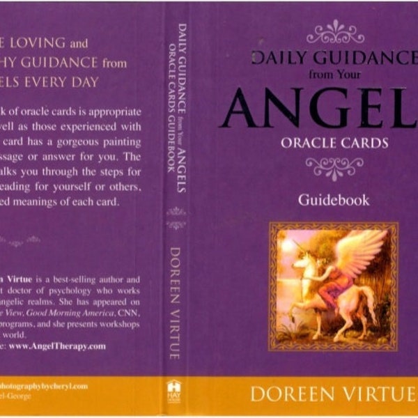 Daily Guidance From Your Angels Oracle Deck Guidebook,PDF Guidebook copy, instant Digital Download PDF,Angel Oracle Doreen Virtue