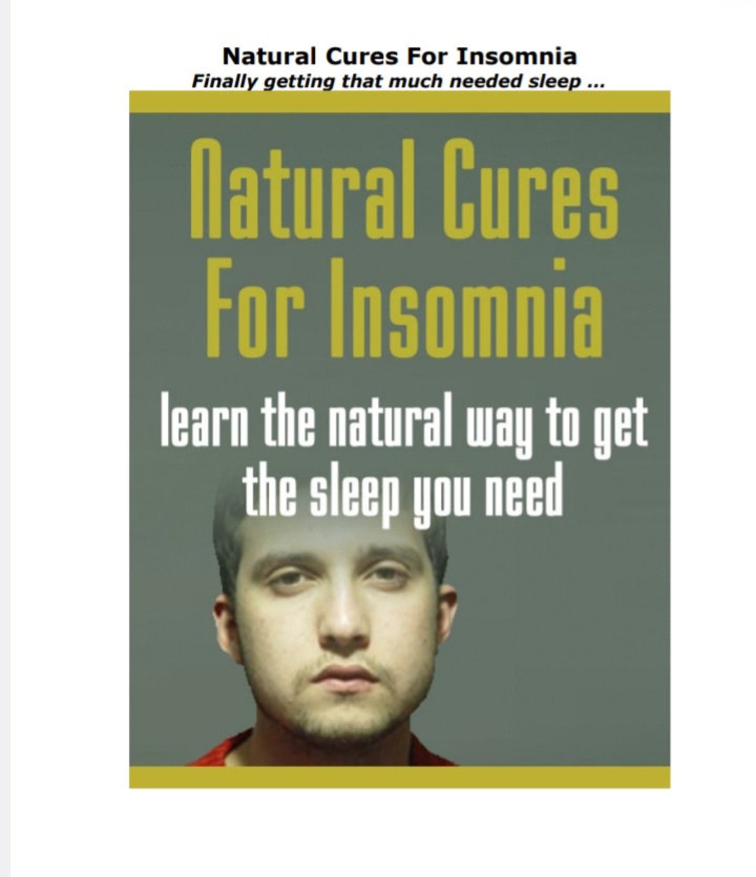 Ebook Natural Cures for Insomnia Instant Download PDF File Etsy