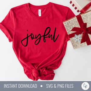 Joyful SVG | Christmas Tree Svg | Shirt Svg | Holiday Svg | Christmas Saying Svg | Winter Svg | Holiday Cut Files | Mug svg
