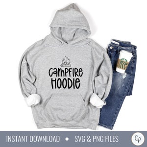Campfire Hoodie SVG | Camping Svg | Adventure Svg | Explore Outdoors Svg | Tshirt Cut Files | Hiking svg | Camping Adventure svg | Nature