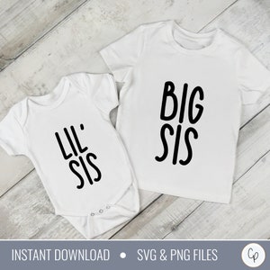 Lil Schwester SVG | Big Sis svg | Schwestern svg | Kleine Sis svg | Große Schwester svg | Sibling svg | Schwester T-Shirts | Geschwister Shirts