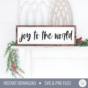 Alegría al mundo SVG / Signo de Navidad Svg / Navidad Svg / Nochebuena Svg / Natividad Svg / Invierno Svg / Signo cristiano Svg / Vacaciones Svg