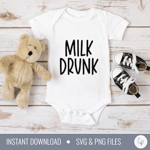 Milk Drunk SVG | Funny Baby Svg | Svg Cut Files | Baby Svg | Newborn Svg | Pregnancy Svg | Mom Svg | Milkaholic Svg | Baby Png | Milk Svg