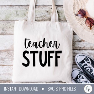 Teacher Stuff SVG | Teacher Tote Bag Svg | Tote Bag Svg | Funny Tote Svg | Book Bag Svg | Teacher Svg | Retro Svg | Teacher Cut Files