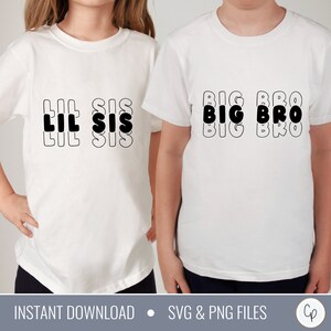Großer Bruder SVG | Lil Sis svg | Bruder Schwester svg | Big Bro svg | Kleine Schwester svg | Sibling svg | Bruder Schwester Shirts | Geschwister Shirts