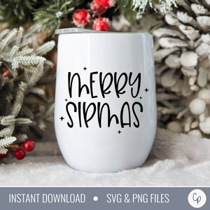 Joyeux Sipmas SVG | Svg de vin drôle | Svg de vin | SVG de Noël | Énonciations drôles Svg | Verre à vin Svg | Svg de vin | Svg de Noël drôle