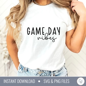 Speldag Vibes SVG | Basketbal, voetbal, honkbal | Moeder Svg | Sport-svg | Minimalistische Svg | Coach-svg | Superbowl-svg | Groot spel