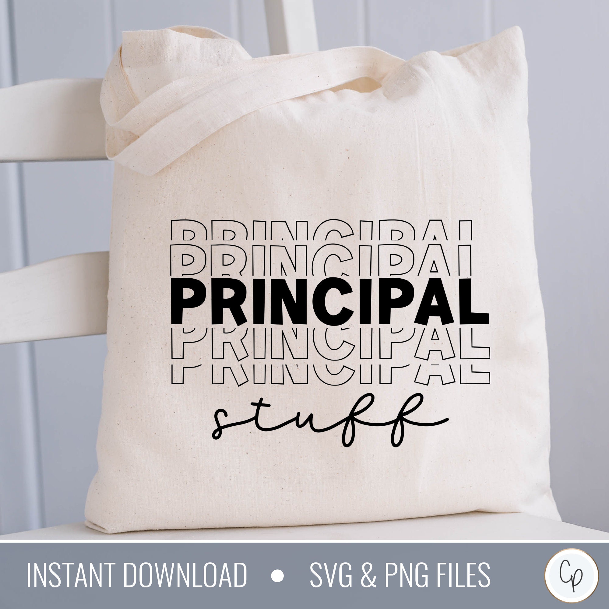 Principal Stuff SVG | Principal Tote Bag Svg | Tote Bag Svg | Funny Tote Svg | Book Bag Svg | Principal Svg | Retro Svg | Principal Cut File