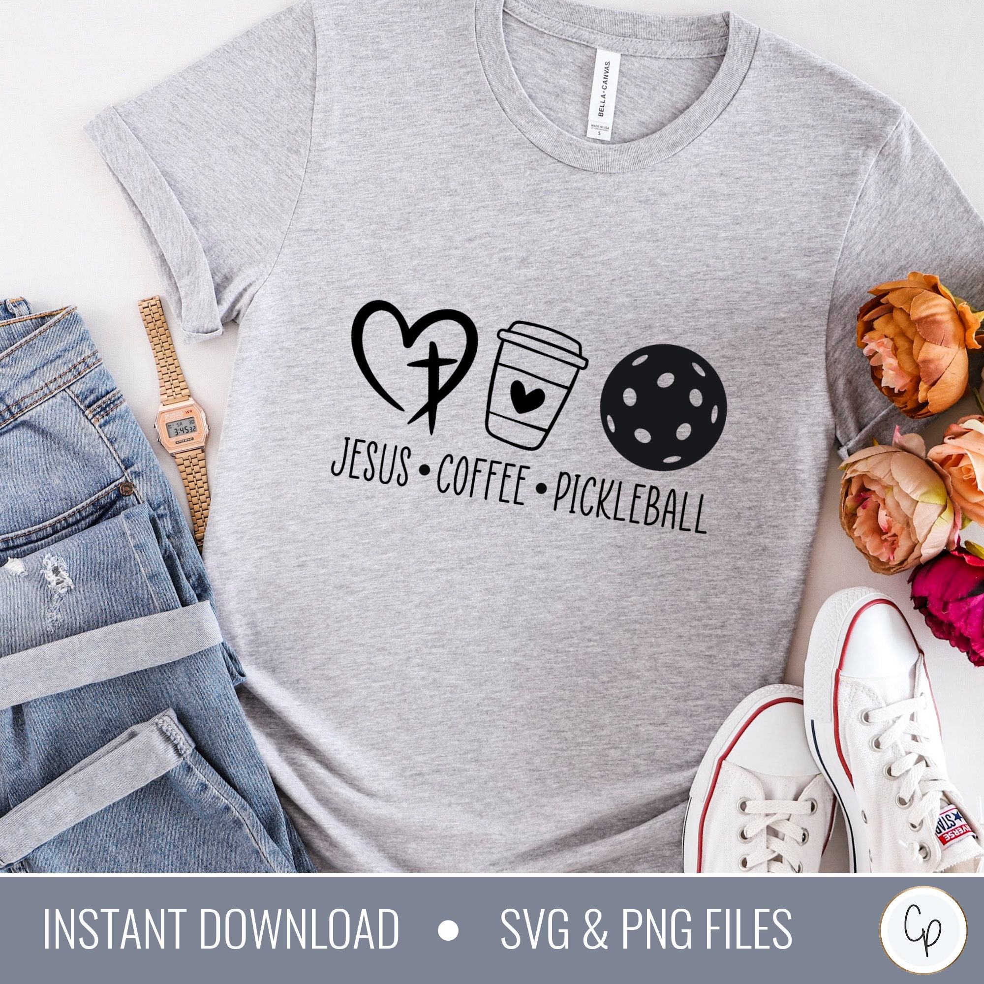 Jesus Coffee Pickleball SVG | Pickleball svg | Sports svg | Pickleball Shirt svg | Pickleball Mom | Faith svg | Pickleball Player