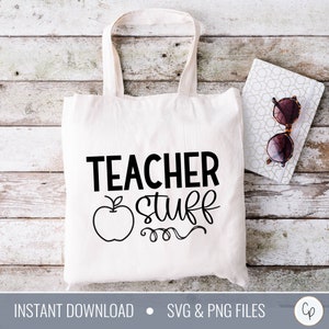 Teacher Stuff SVG | Teacher Tote Bag Svg | Tote Bag Svg | Funny Tote Svg | Book Bag Svg | Teacher Svg | Retro Svg | Teacher Cut Files