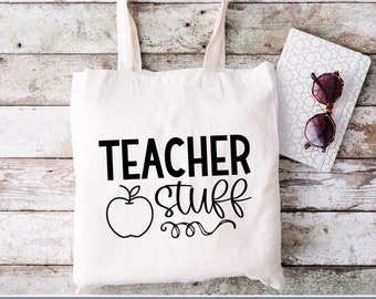 Teacher Stuff SVG | Teacher Tote Bag Svg | Tote Bag Svg | Funny Tote Svg | Book Bag Svg | Teacher Svg | Retro Svg | Teacher Cut Files