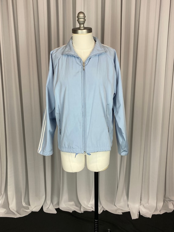 Vintage Women's Powder Blue Windbreaker Size Mediu