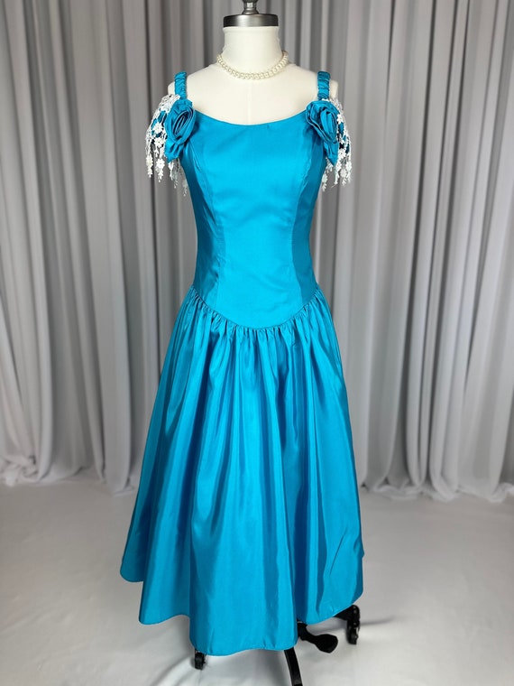 Vintage 1980s Bright Blue Bridesmaid/prom Dress XS/S -  Australia