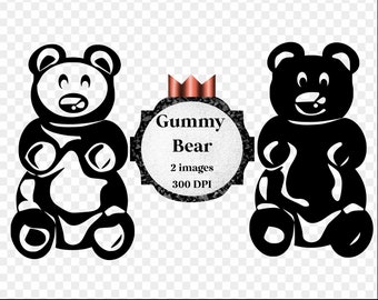 Gummy Bear SVG - Digital File (candy svg, gummybear cricut cut out, gummy svg, bear svg, cricut silhouette)