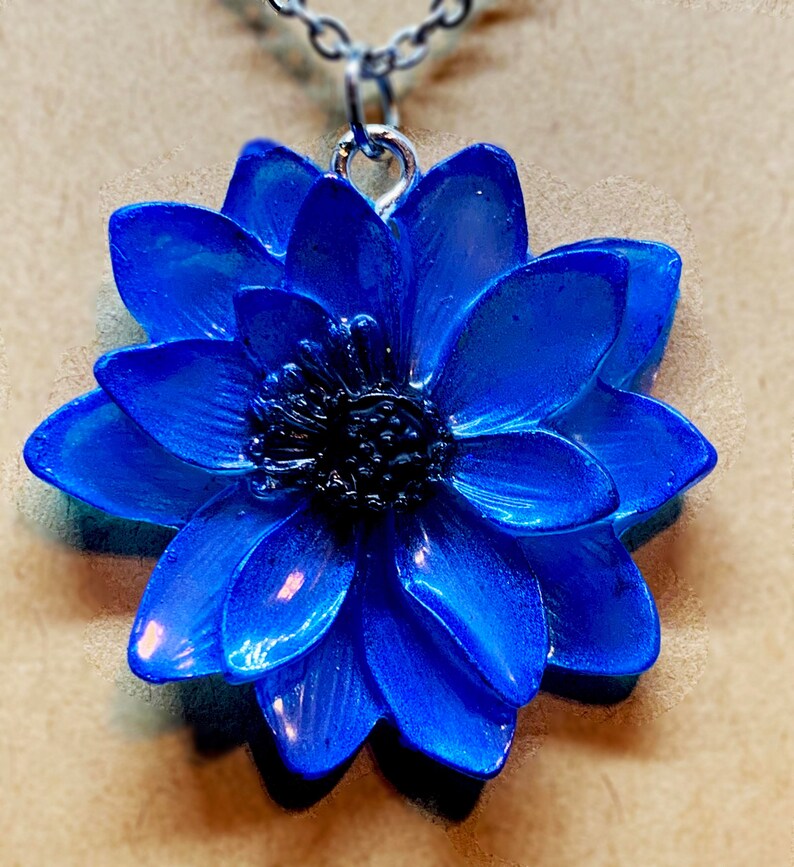 Flower Epoxy Resin Necklace assorted Varieties Gift for Etsy