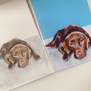 Personalized Card: Creation of a custom illustration - Watercolor drawing from a photo of you