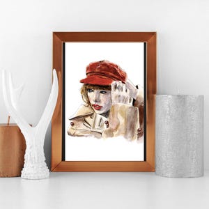 Carte aquarelle - Taylor Swift - Red Album Taylor's Version