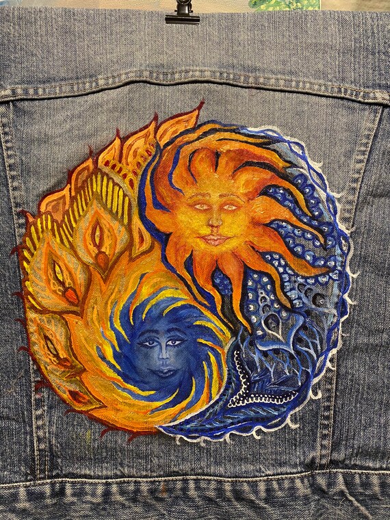 Yin Yang Jean Jacket - Etsy Australia