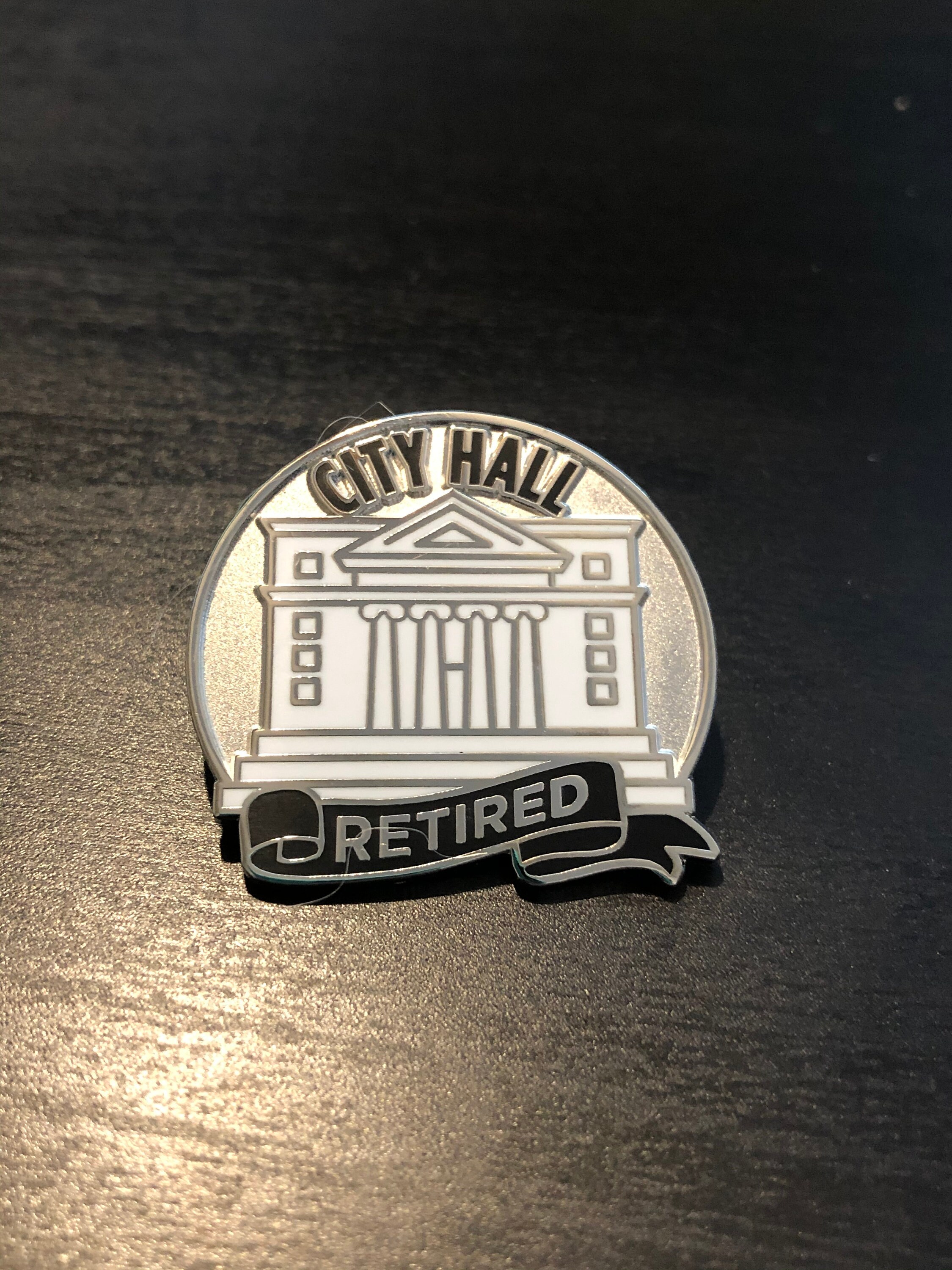Retired City Hall Commemoration Lapel Pin Etsy