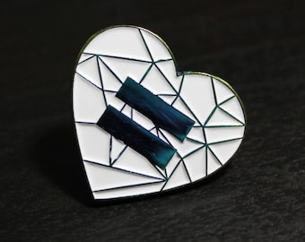 Rainbow Finished Equality Heart Lapel Pin