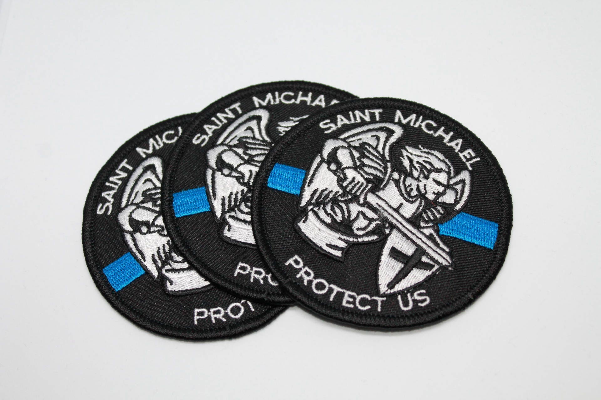 St. Michael Protect Us Embroidered Patch Velcro Back | Etsy