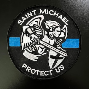 St. Michael, Protect Us - 4.00&quot; Embroidered Patches