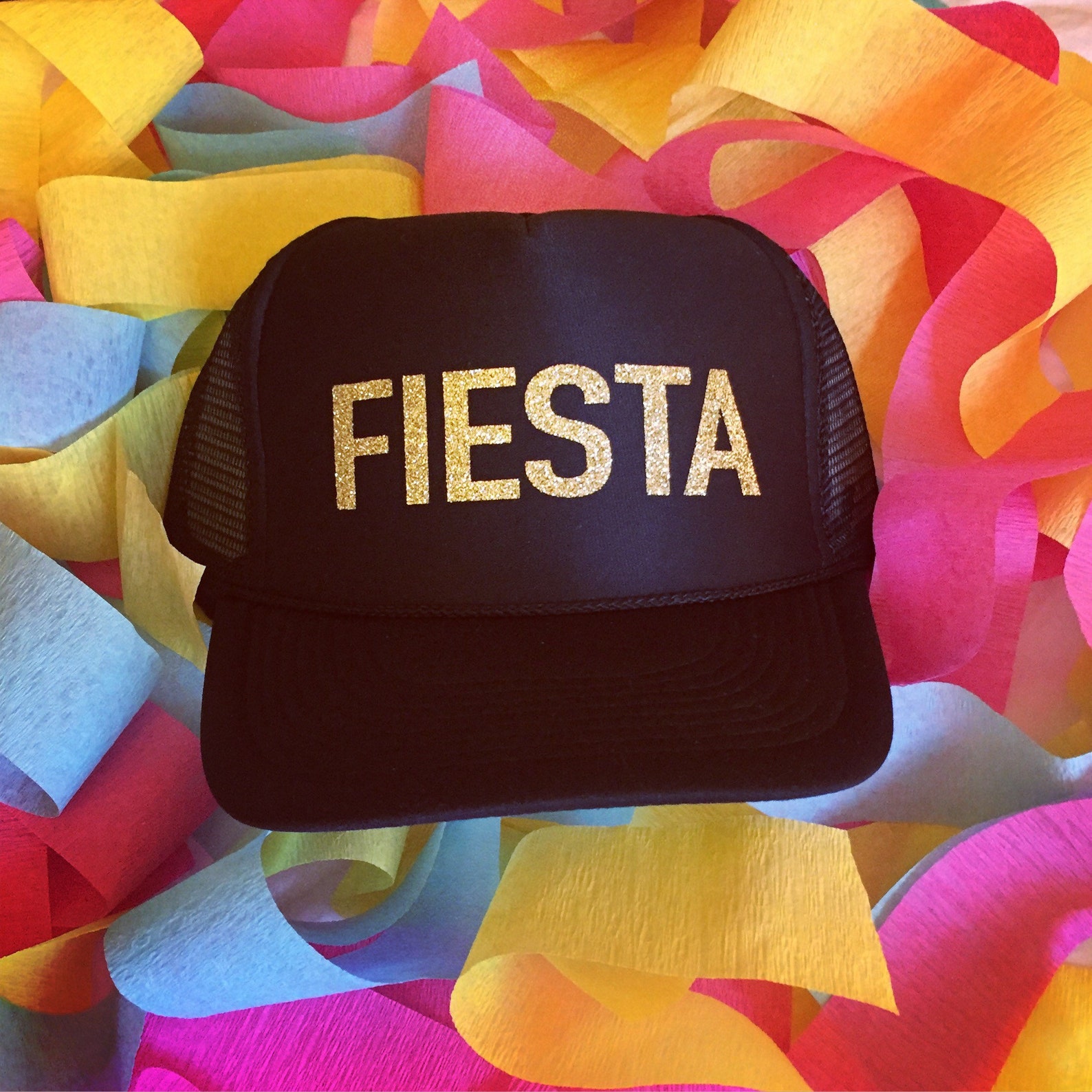 Fiesta-fiesta Trucker Hat-party Hat-glitter Trucker Hat-fiesta - Etsy