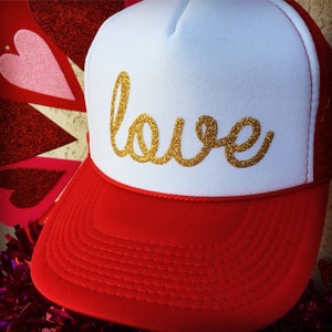 Love Trucker Hat-Valentines Day Hat-Love Hat-Valentines Day