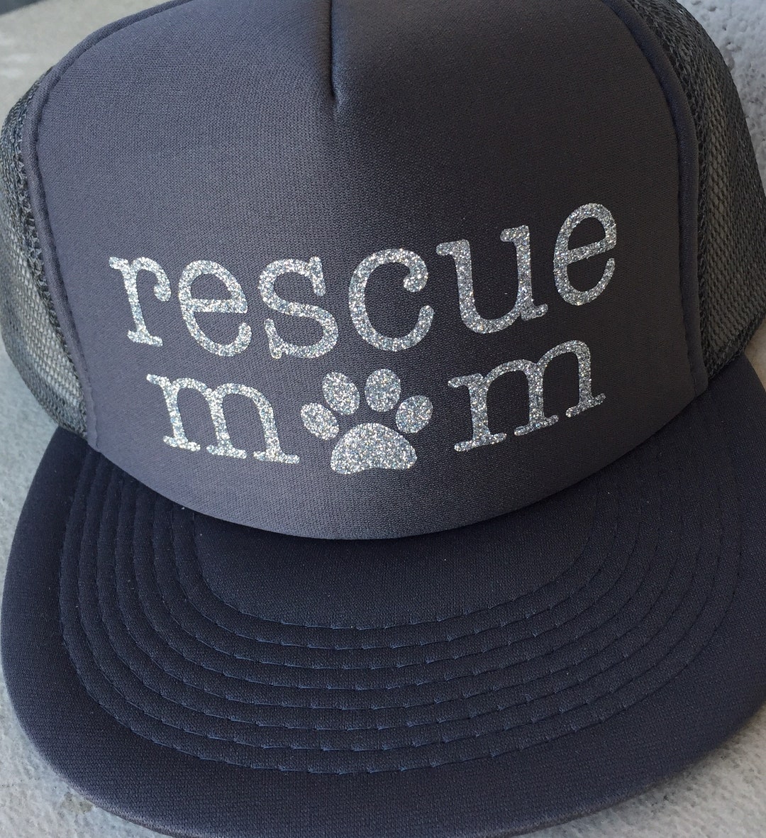 Rescue Mom Trucker Hat dog Rescue dog Mom Trucker Hatrescue Dogs Etsy