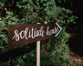Custom Wedding Sign, Directional Sign, Hand Painted on Wood