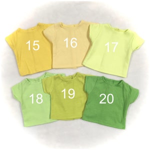 Doll Solid T-Shirt for 18-inch doll choice of colors restocked 3/28 image 4