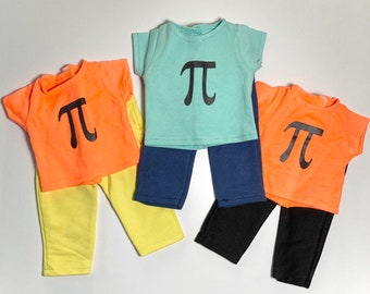 Math Doll Outfit - shirt and pants with Pi Symbol