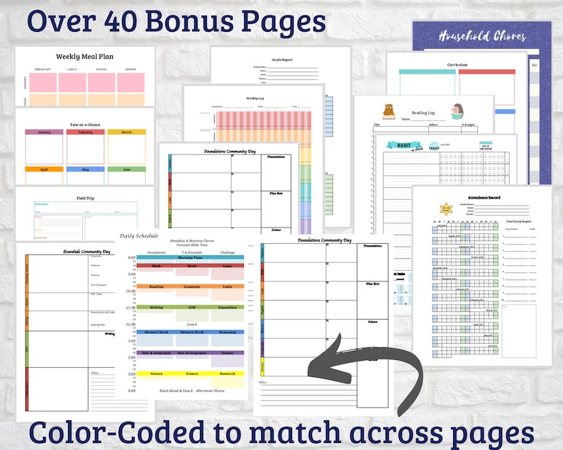 2020-2021 CC Homeschool Life Planner Printable Calendar | Etsy
