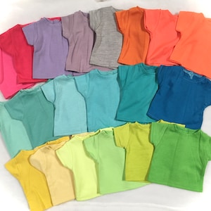 Doll Solid T-Shirt for 18-inch doll - choice of colors - restocked 3/28