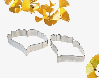 Ginkgo Stainless Cookie Cutter,Fondant Biscuit mold,leaf Cookie Cutter,baking Tool,ginkgo mold