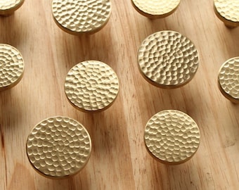 Hammered round brass knob, handmade drawer solid brass knobs, improvement knobs, furniture replacement knob