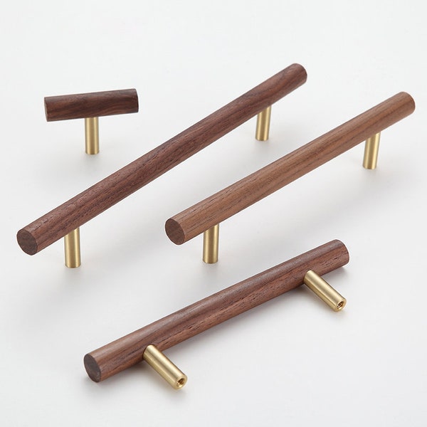 Natural wooden pull handle, Walnut aSH minimalist cabinet pull, furniture improvement handle, furniture replacement knob