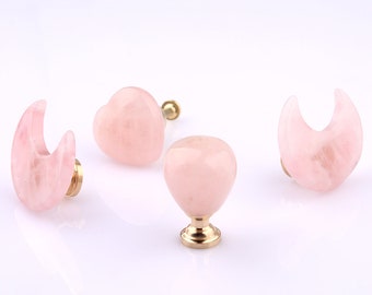 pink crystal brass knob, minimalist cabinet knobs, furniture improvement knobs, furniture replacement knob,one hole knobs